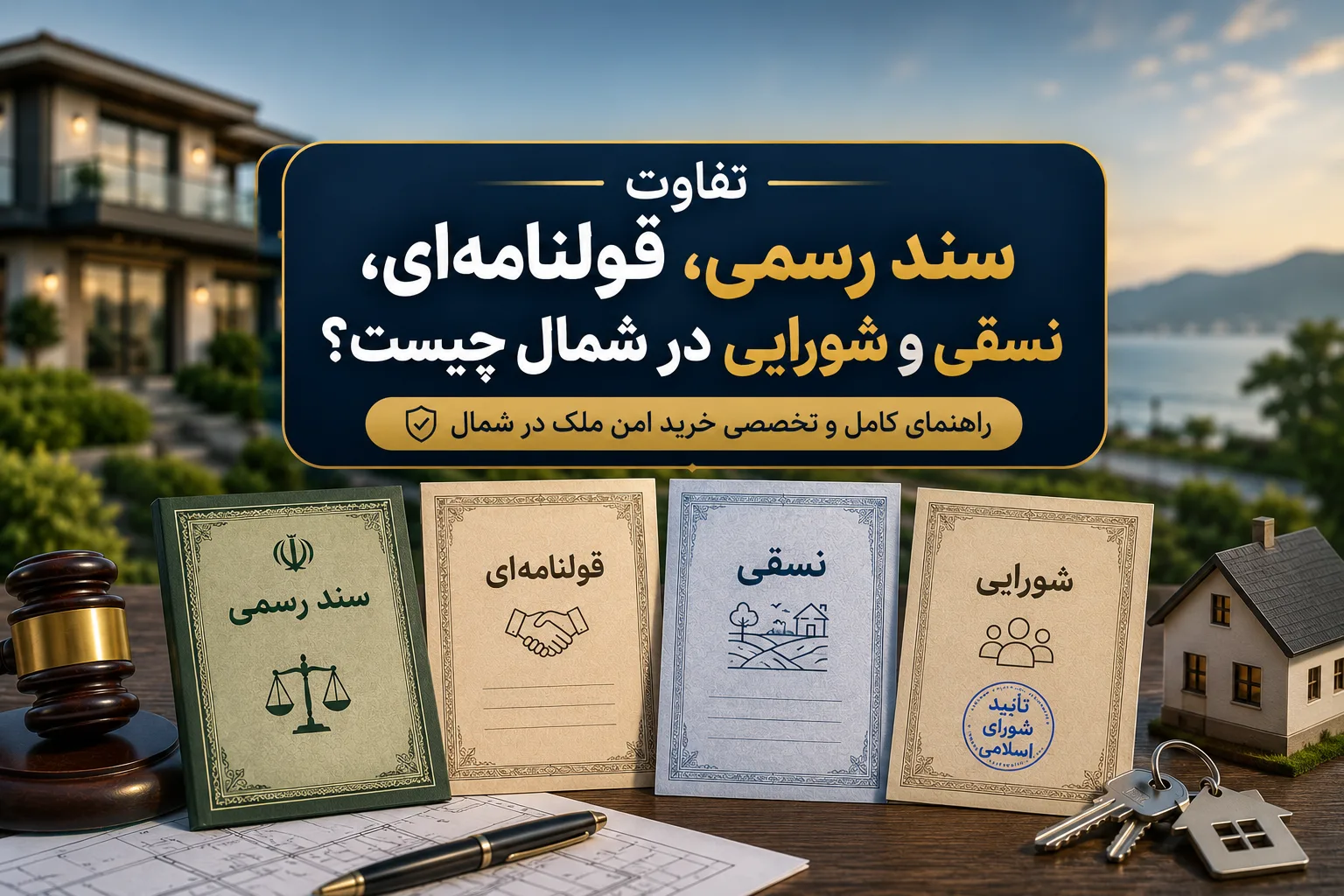 تفاوت سند رسمی، قولنامه‌ای، نسقی و شورایی در شمال چیست؟