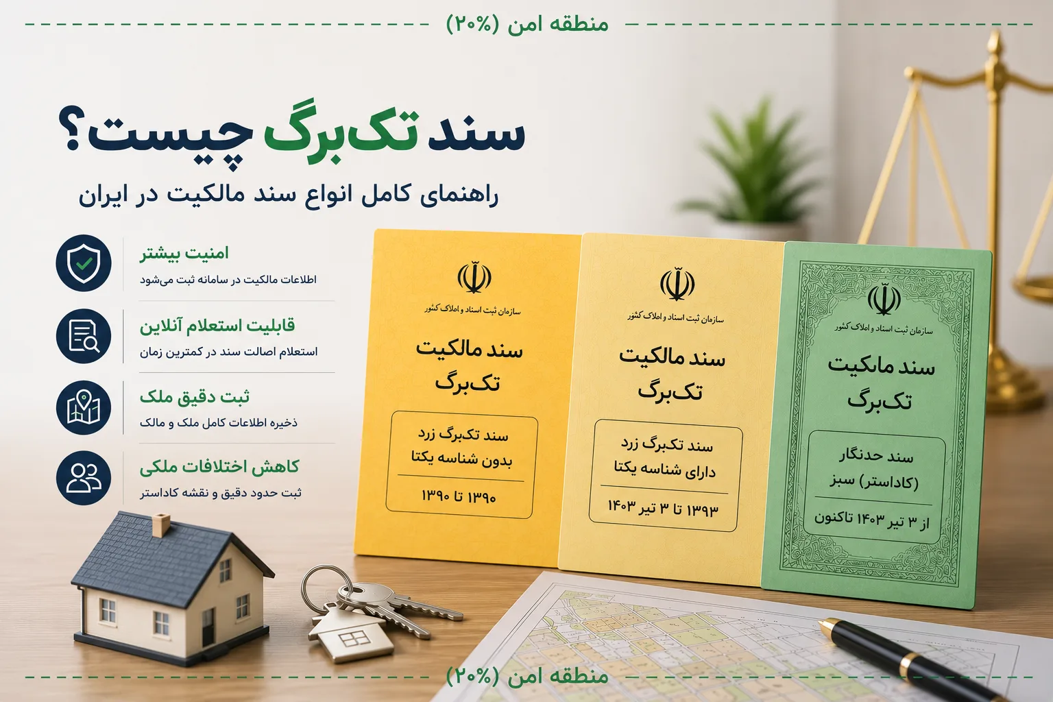 سند تک‌برگ چیست؟ تفاوت سند تک‌برگ سبز، زرد و کاداستر + هر آنچه باید بدانید